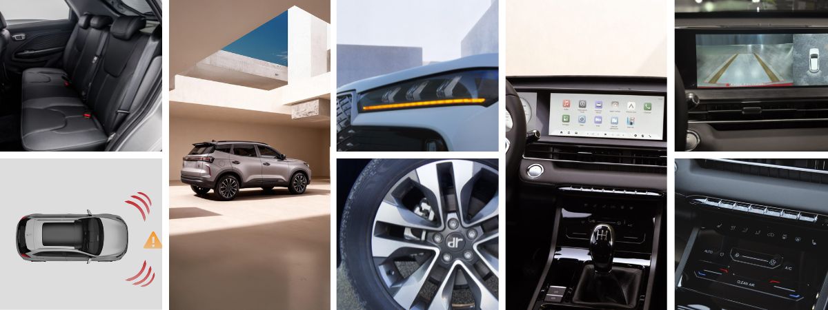 DR 5 Auto di colore grigio veduta di profilo e particolari degli interni Compra DR 5 gpl auto a Bergamo e Treviglio Reduzzi Motor