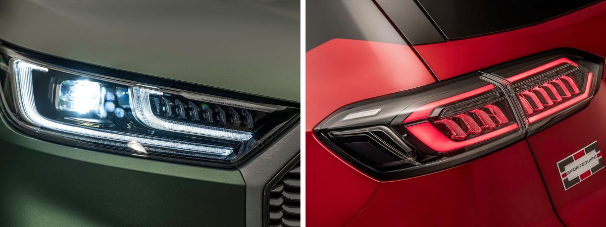 I proiettori Full LED anteriori e posteriori della nuova Sportequipe 8 PHEV