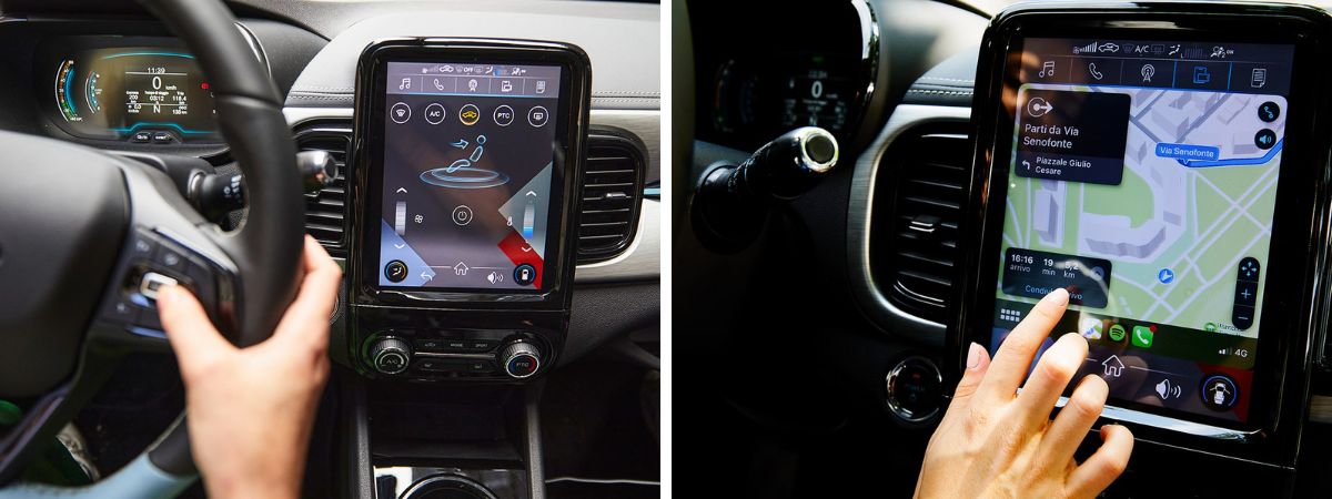 La nuova dr 1.0 Particolari degli interni e del infotainment