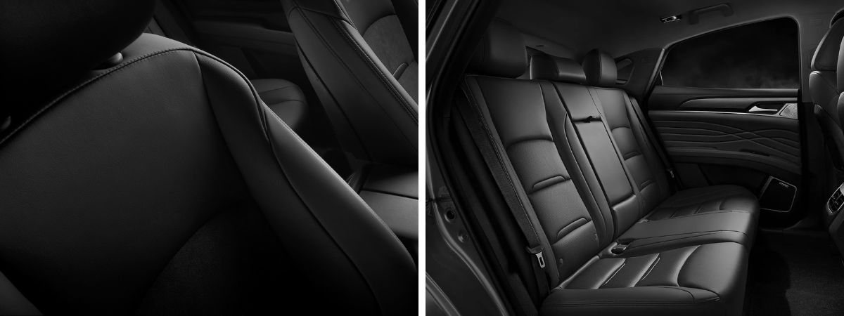 Selleria con rifiniture di prestigio – Interni anteriori e posteriori della DFSK glory F5