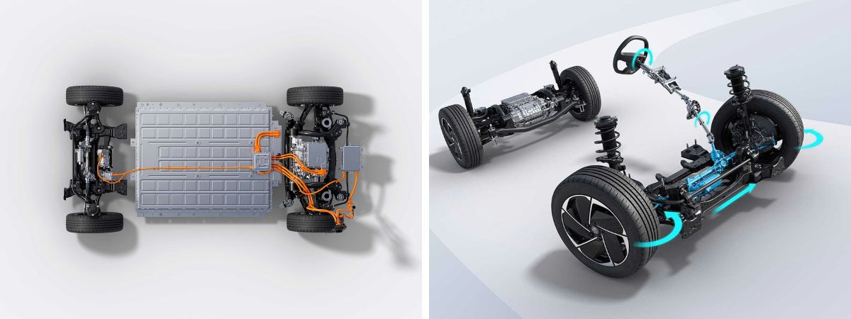 Scheda tecnica della nuova MGS5 EV particolari della trazione e della batteria