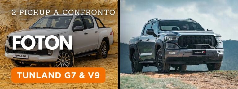 La nuova gamma Foton Tunland (G7 a sinistra e V9 a destra)