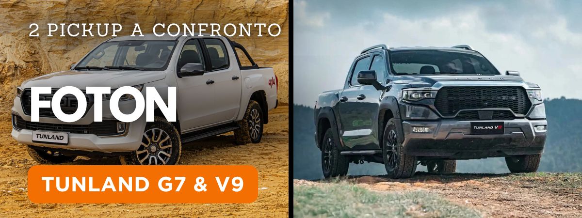 La nuova gamma Foton Tunland (G7 a sinistra e V9 a destra)